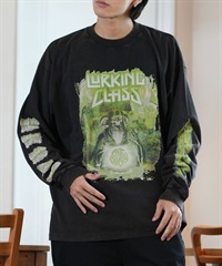 LURKING CLASS ラーキングクラス 長袖 Tシャツ メンズ ロンT フロントプリント ムラサキスポーツ限定 ST24FTM05(BKAD-M)