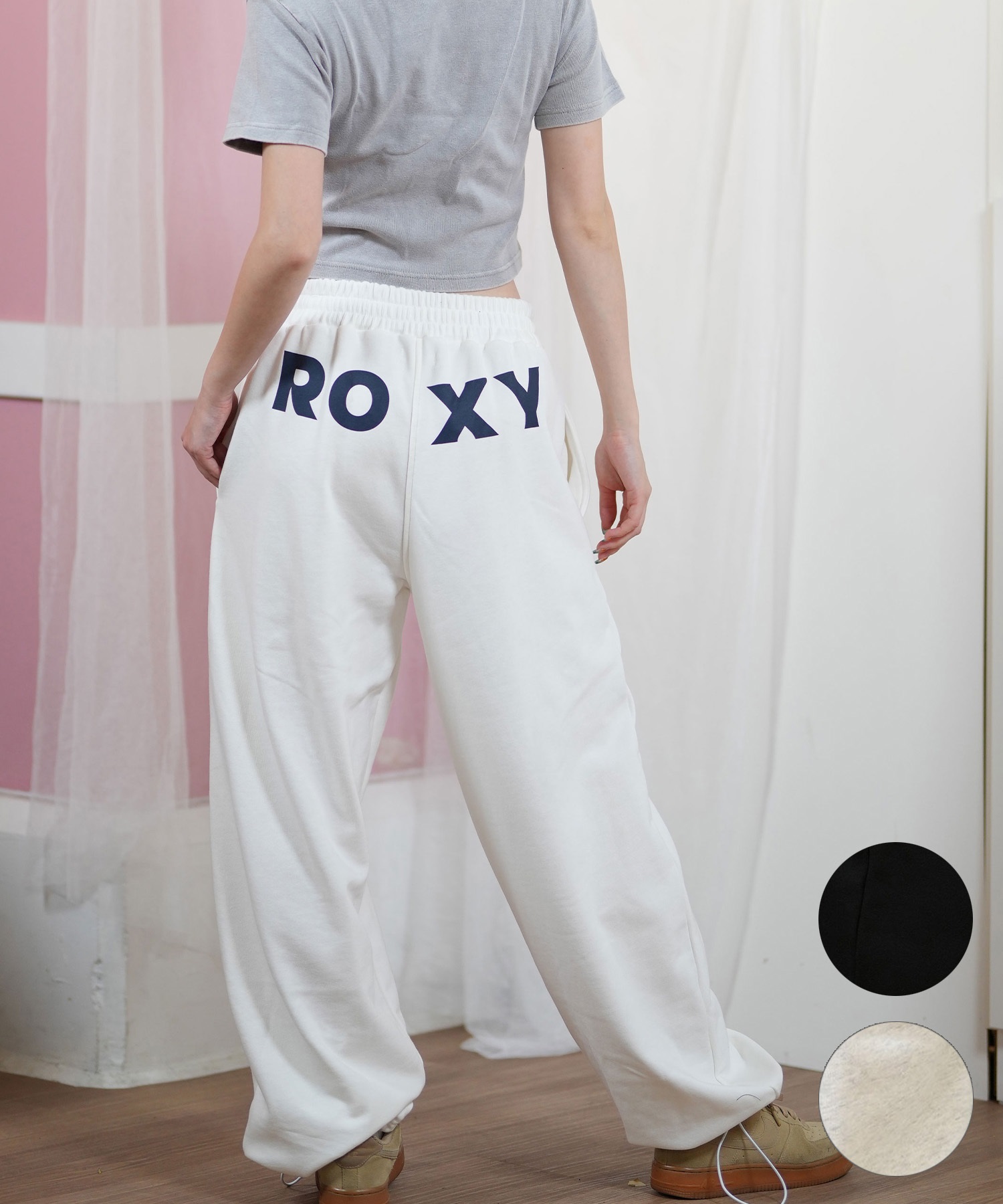 ROXY ロキシー ロングパンツ スウェットパンツ レディース バックロゴ 裏毛 セットアップ対応 RPT251643M(WHT-S)