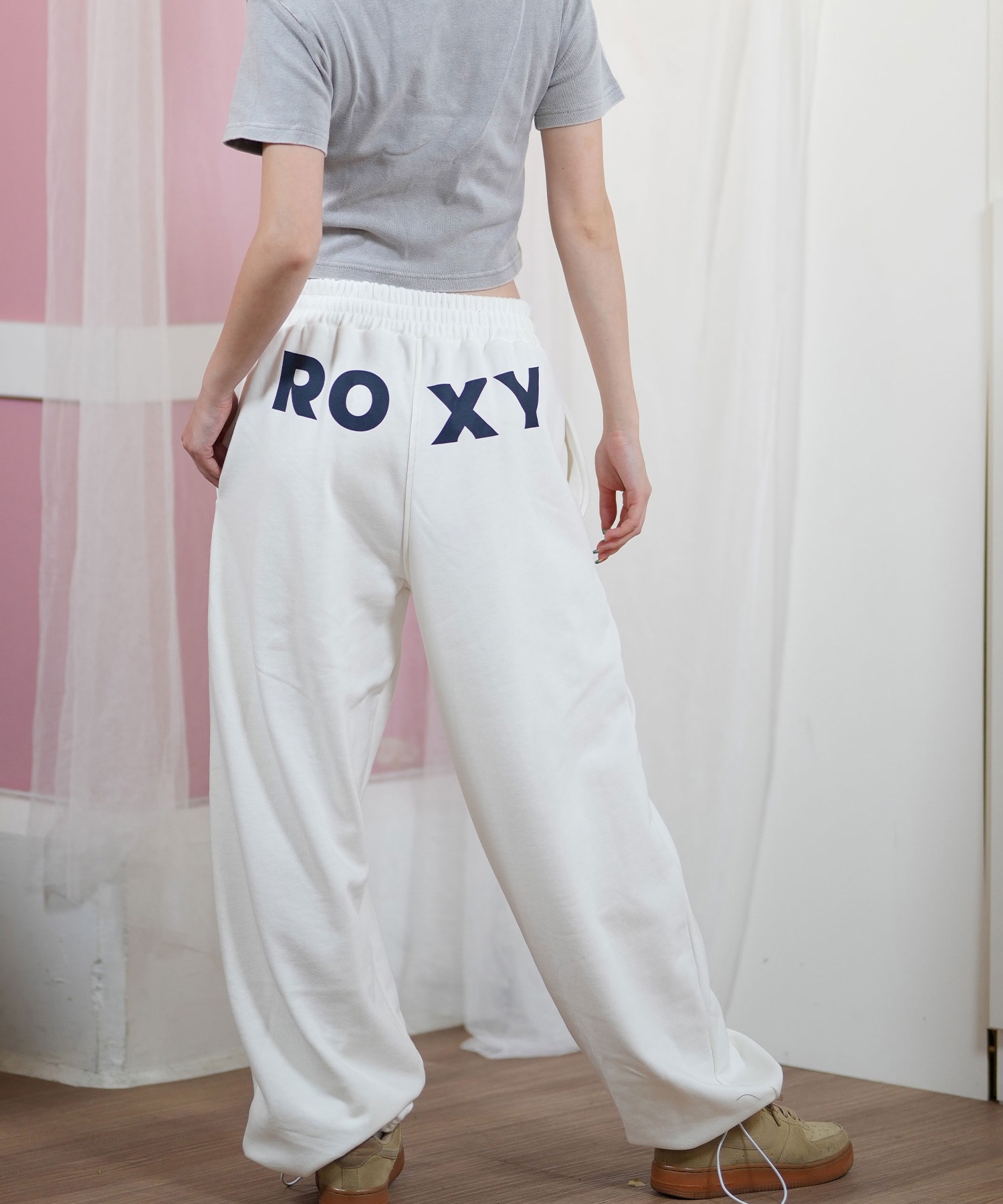 ROXY ロキシー ロングパンツ スウェットパンツ レディース バックロゴ 裏毛 セットアップ対応 RPT251643M(WHT-S)