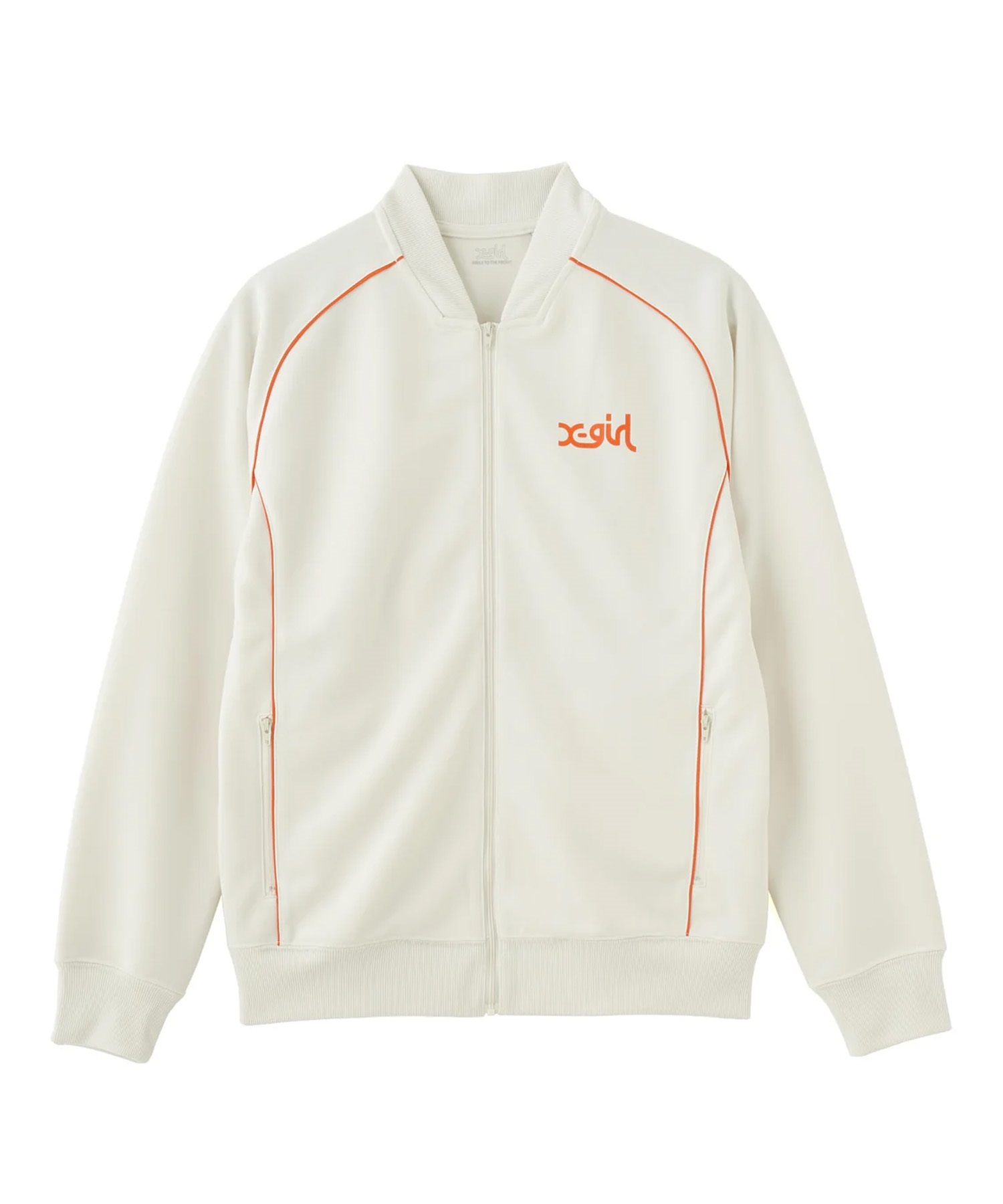 X-girl SPORTSエックスガールスポーツ アウター レディース トラックジャケット 吸水速乾 UVカット TRACK JACKET 155251021003(WHITE-M)