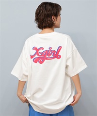 X-girl エックスガール 半袖 Tシャツ レディース バックプリント オーバーサイズ JELLY LOGO S S BIG TEE 105251011028(WHITE-S)