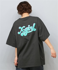 X-girl エックスガール 半袖 Tシャツ レディース バックプリント オーバーサイズ JELLY LOGO S S BIG TEE 105251011028(CHAR-S)