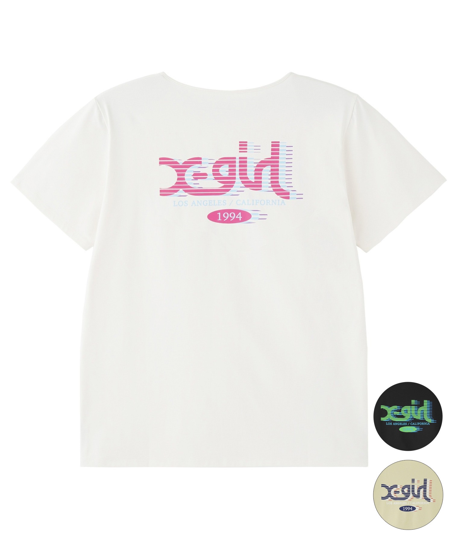 X-girl SPORTSエックスガールスポーツ半袖 Tシャツ レディース バックプリント UVカット 吸水速乾 接触冷感 155251013007(WHITE-M)