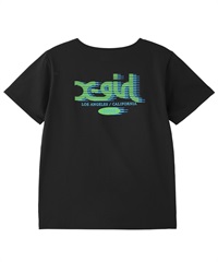 X-girl SPORTSエックスガールスポーツ半袖 Tシャツ レディース バックプリント UVカット 吸水速乾 接触冷感 155251013007(BLACK-M)