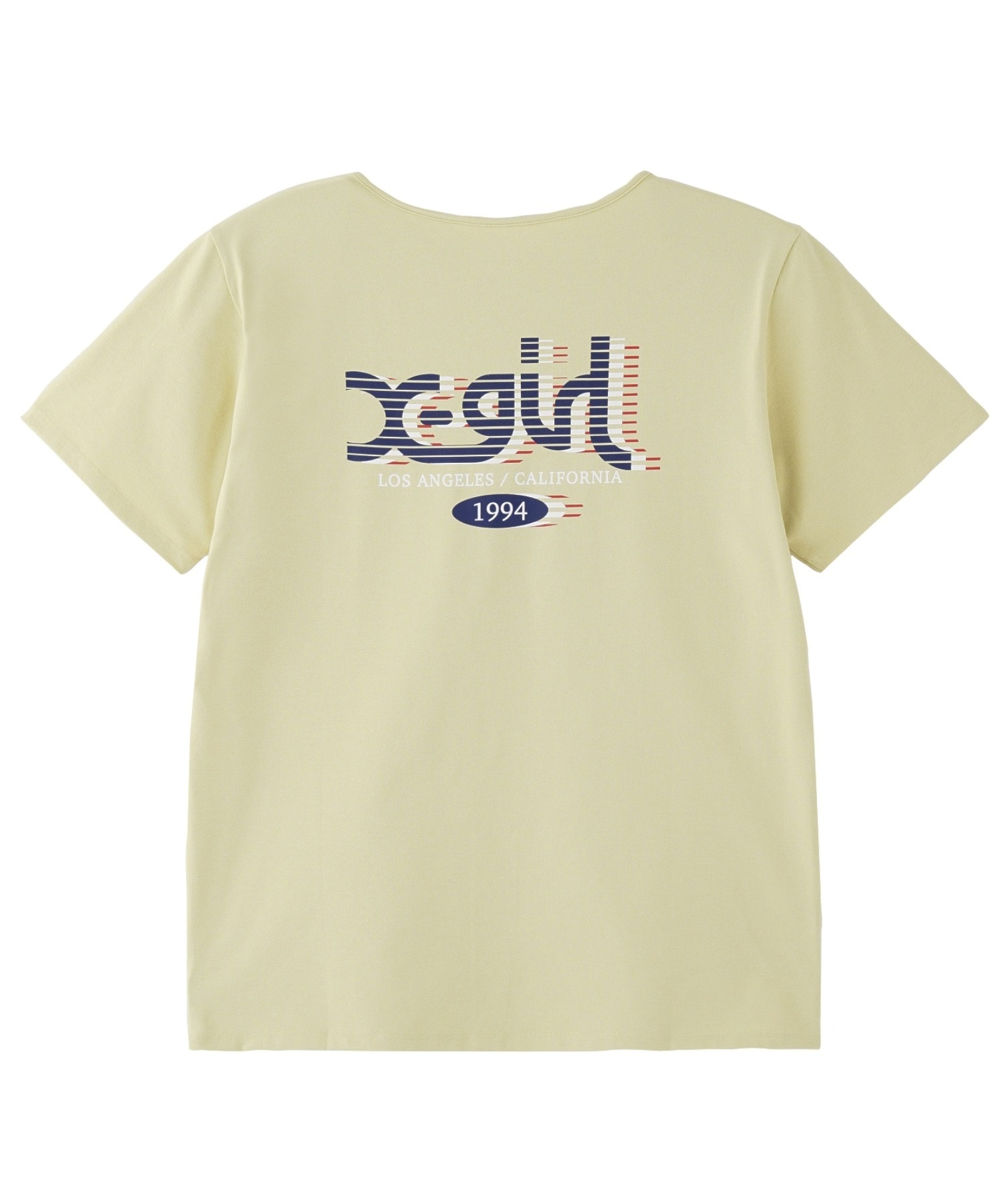 X-girl SPORTSエックスガールスポーツ半袖 Tシャツ レディース バックプリント UVカット 吸水速乾 接触冷感 155251013007(LTYEL-M)