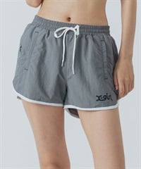 X-girl SPORTSエックスガールスポーツショートパンツ レディース ナイロンパンツ UVカット 撥水 防風 155251031002(GREY-M)