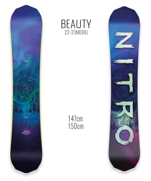 スノーボード 板 NITRO ナイトロ BEAUTY 22-23モデル ムラサキスポーツ K1 F17(BEAUTY-147cm)