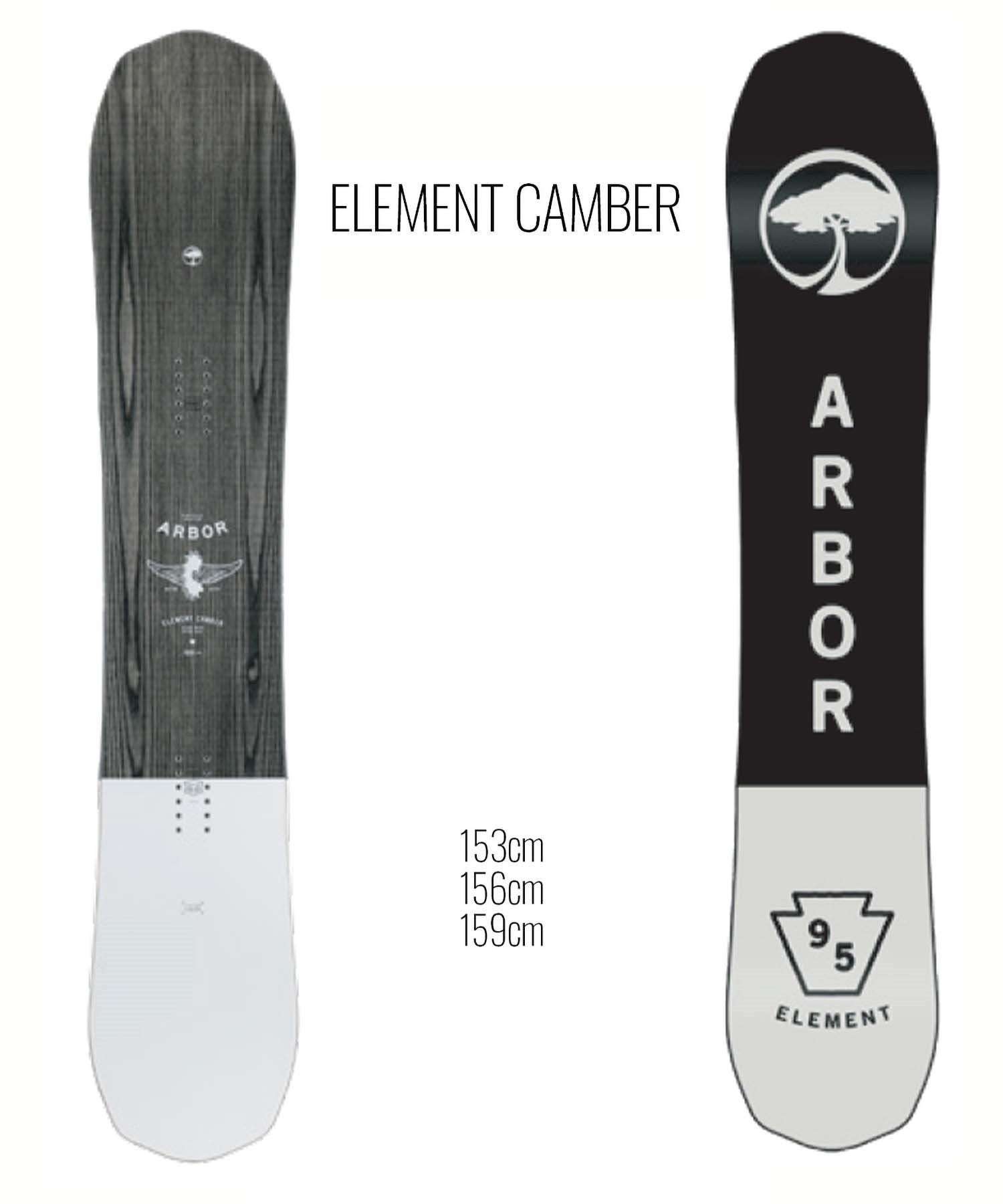 スノーボード 板 メンズ ARBOR アーバー ELEMENT CAMBER 23-24モデル 