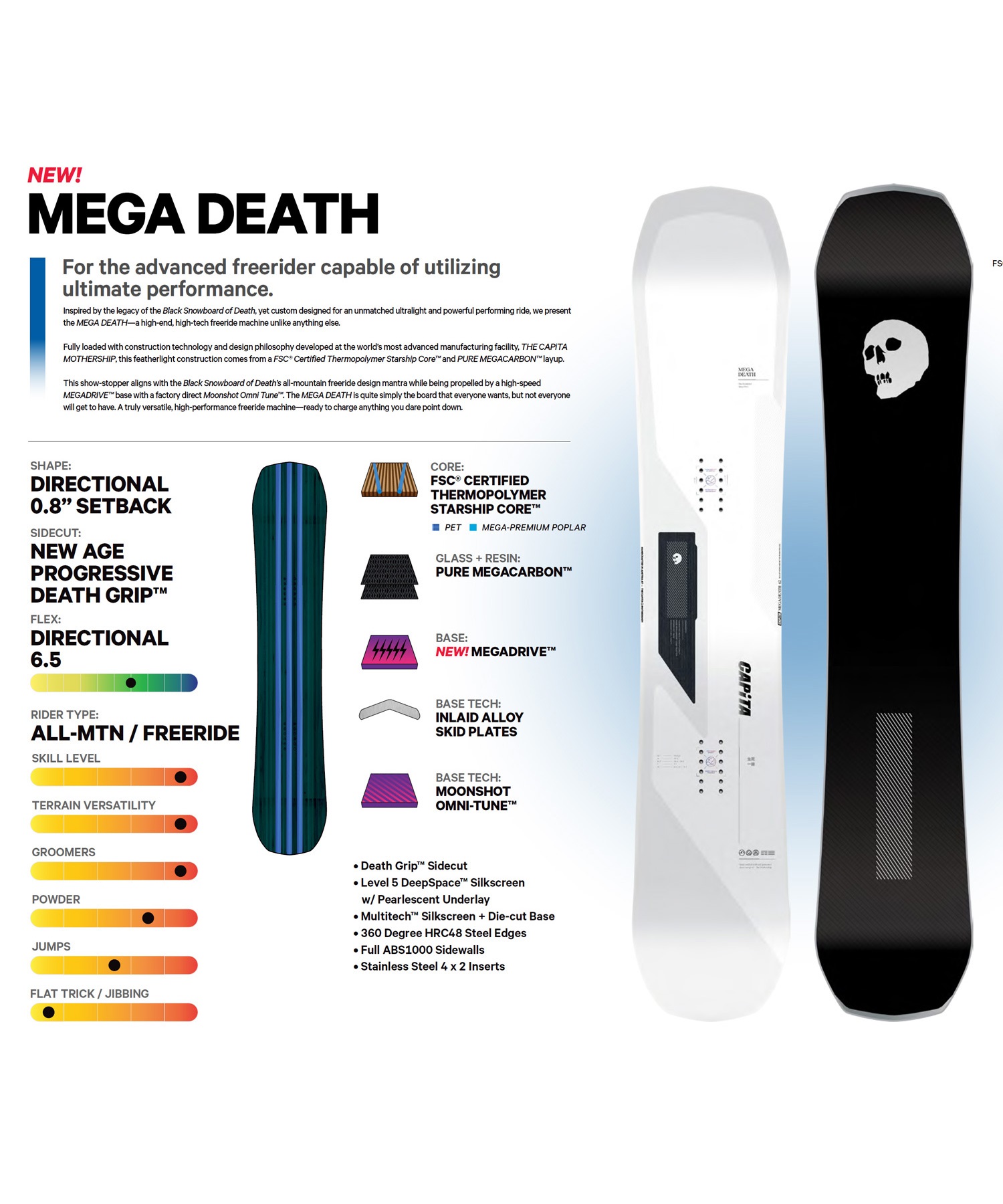 CAPITA MEGA DEATH 156cm スノーボード キャピタ＃617956