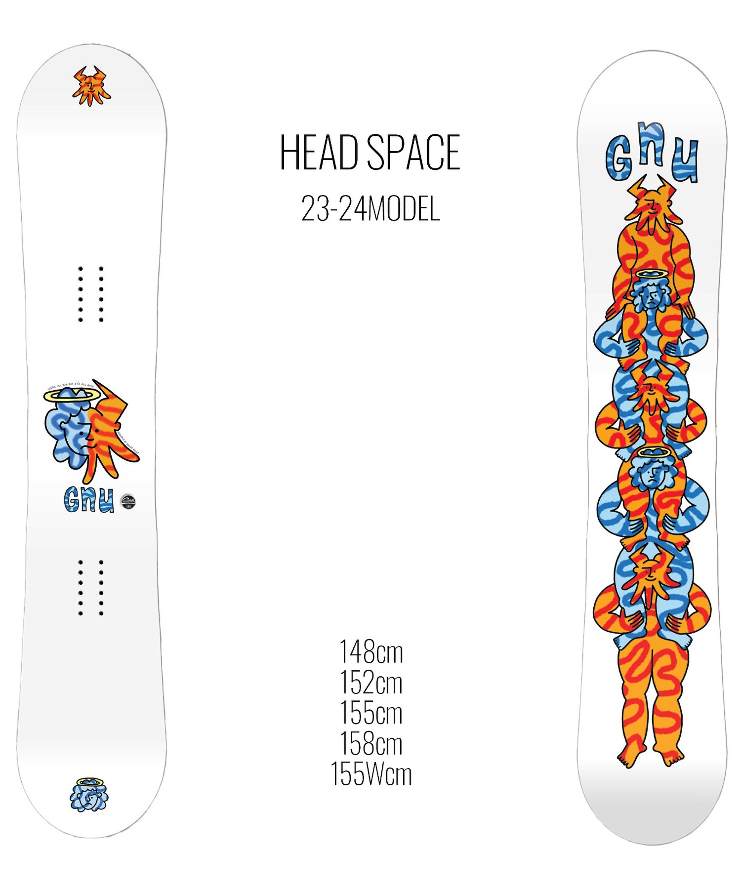スノーボード 板 メンズ GNU グヌー HEADSPACE 23-24モデル ムラサキ 