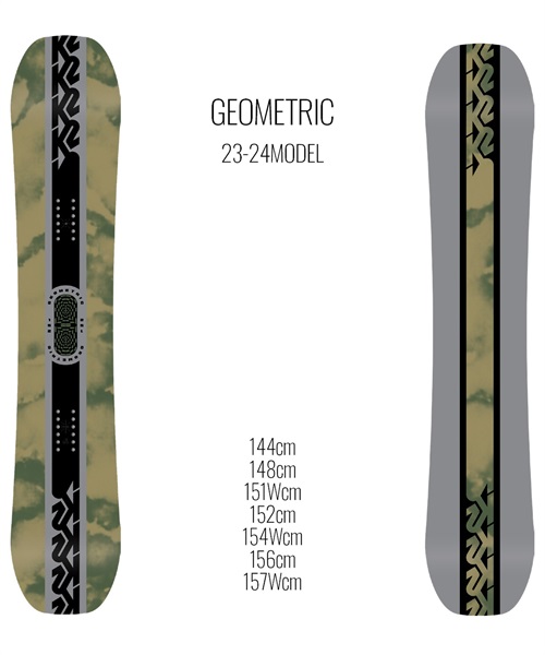 スノーボード 板 メンズ K2 ケーツー GEOMETRIC 23-24モデル ムラサキ 