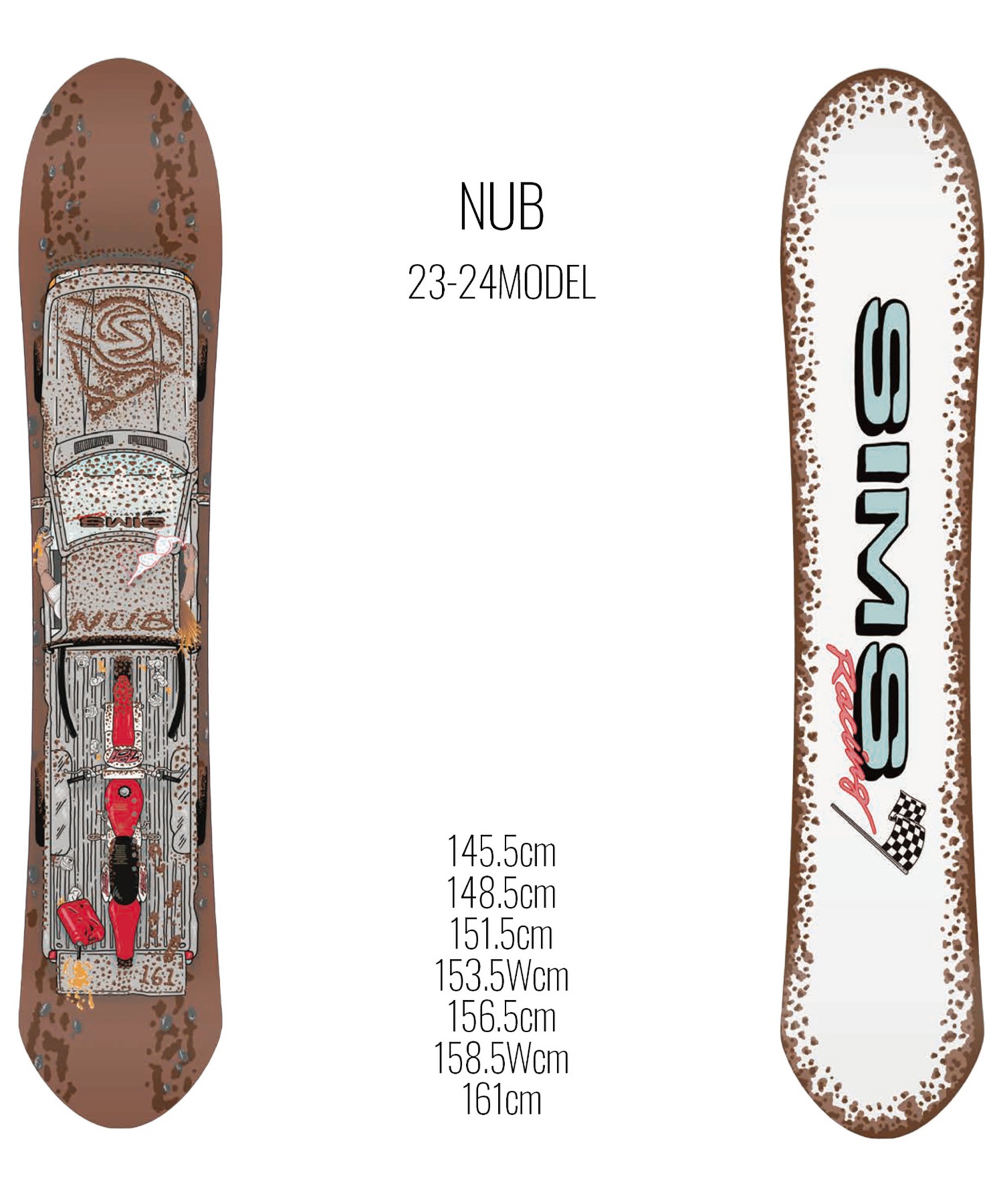 23-24 SIMS nub 145.5 シムス スノーボード パウダーボード - スノーボード