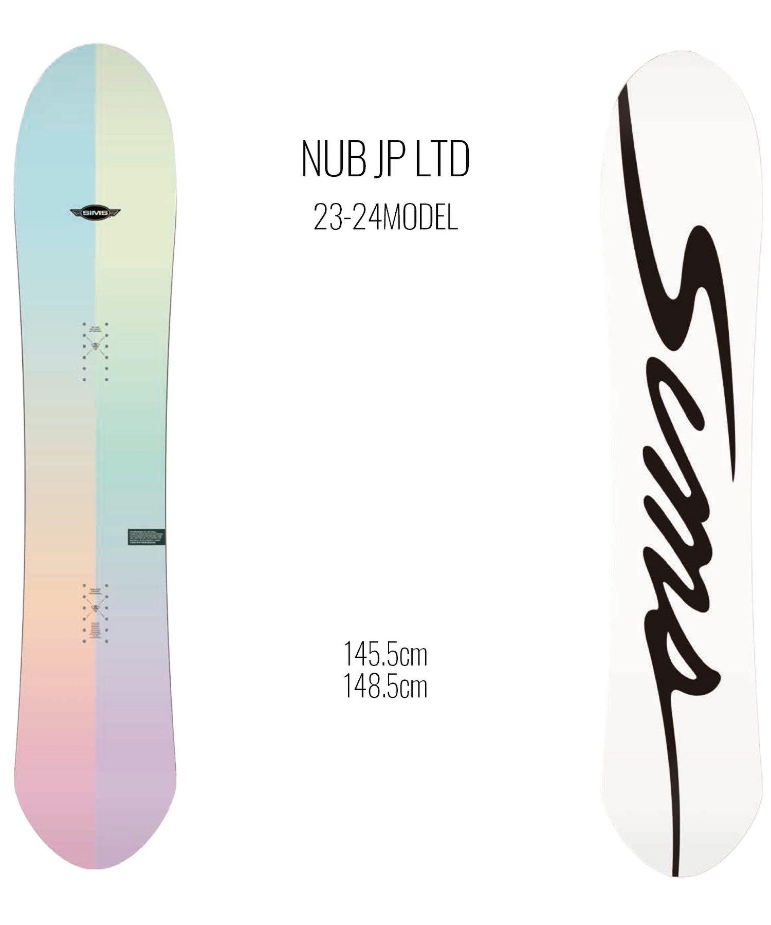 スノーボード 板 メンズ SIMS シムス NUB Japan LTD 23-24モデル 