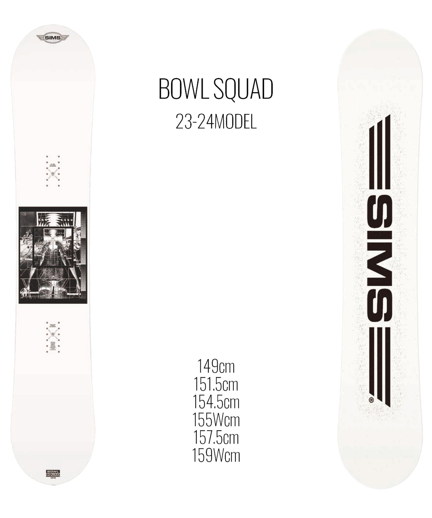 スノーボード 板 メンズ SIMS シムス BOWLSQUAD 23-24モデル ムラサキ 