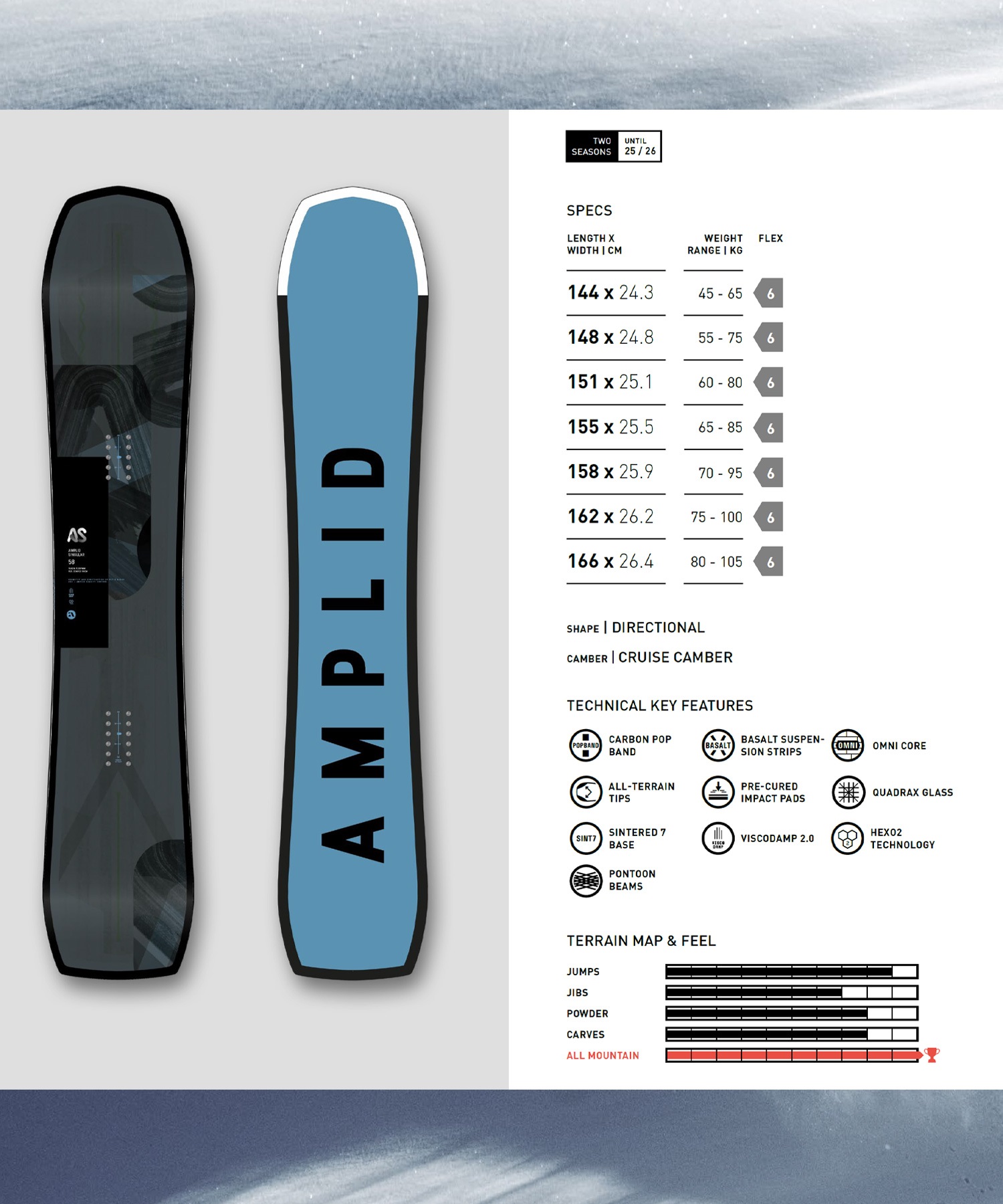 早期購入】AMPLID アンプリッド スノーボード 板 メンズ SINGULAR ムラサキスポーツ 24-25モデル LL B8 スノーボード 板｜ムラサキスポーツオンラインストア  通販
