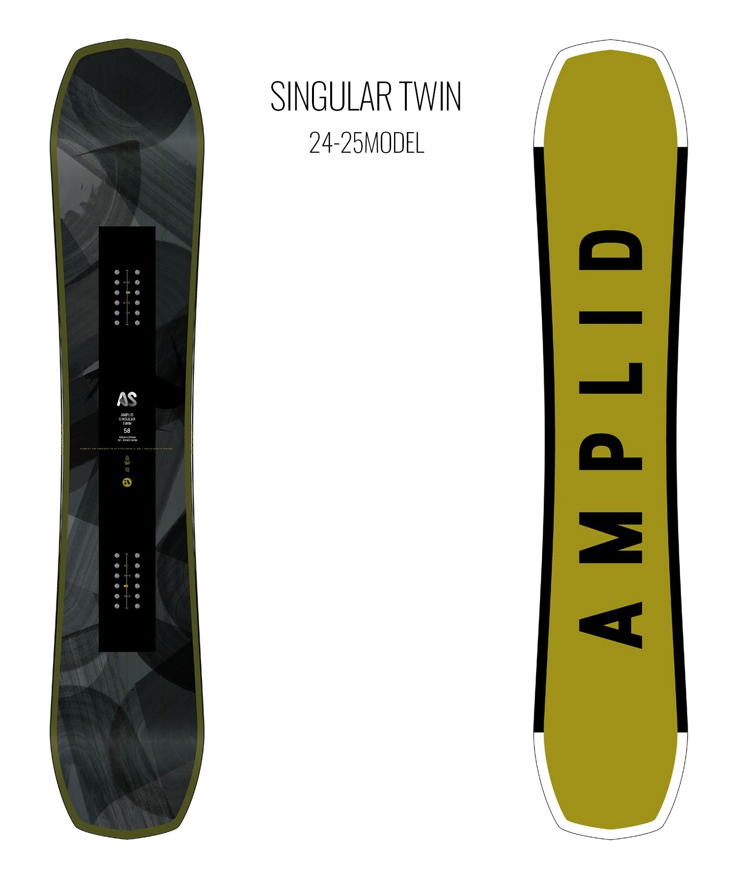早期購入】AMPLID アンプリッド スノーボード 板 メンズ SINGULAR TWIN 