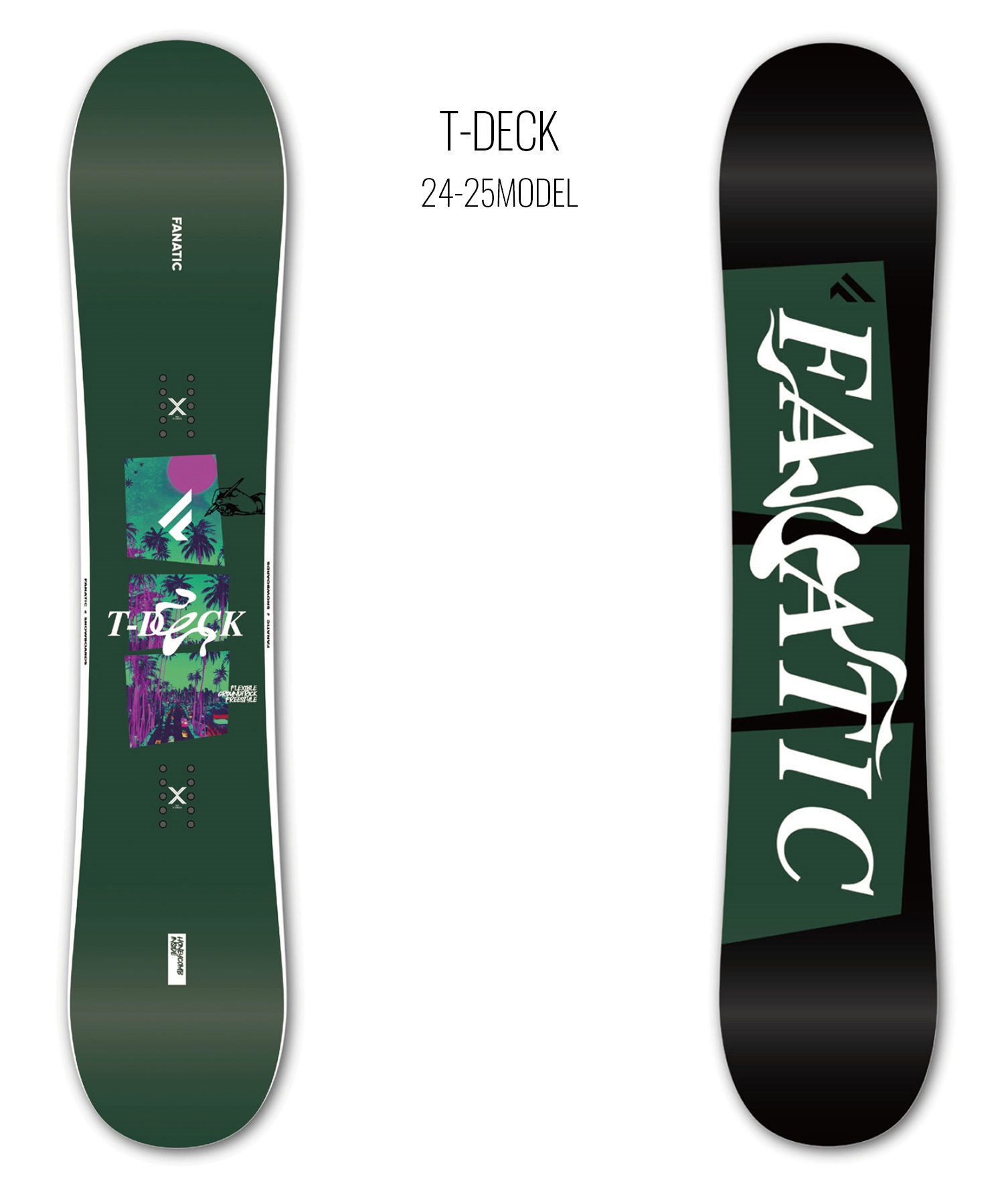 【早期購入】FANATIC ファナティック スノーボード 板 ユニセックス T-DECK ムラサキスポーツ 24-25モデル LL F19(GREEN-139cm)