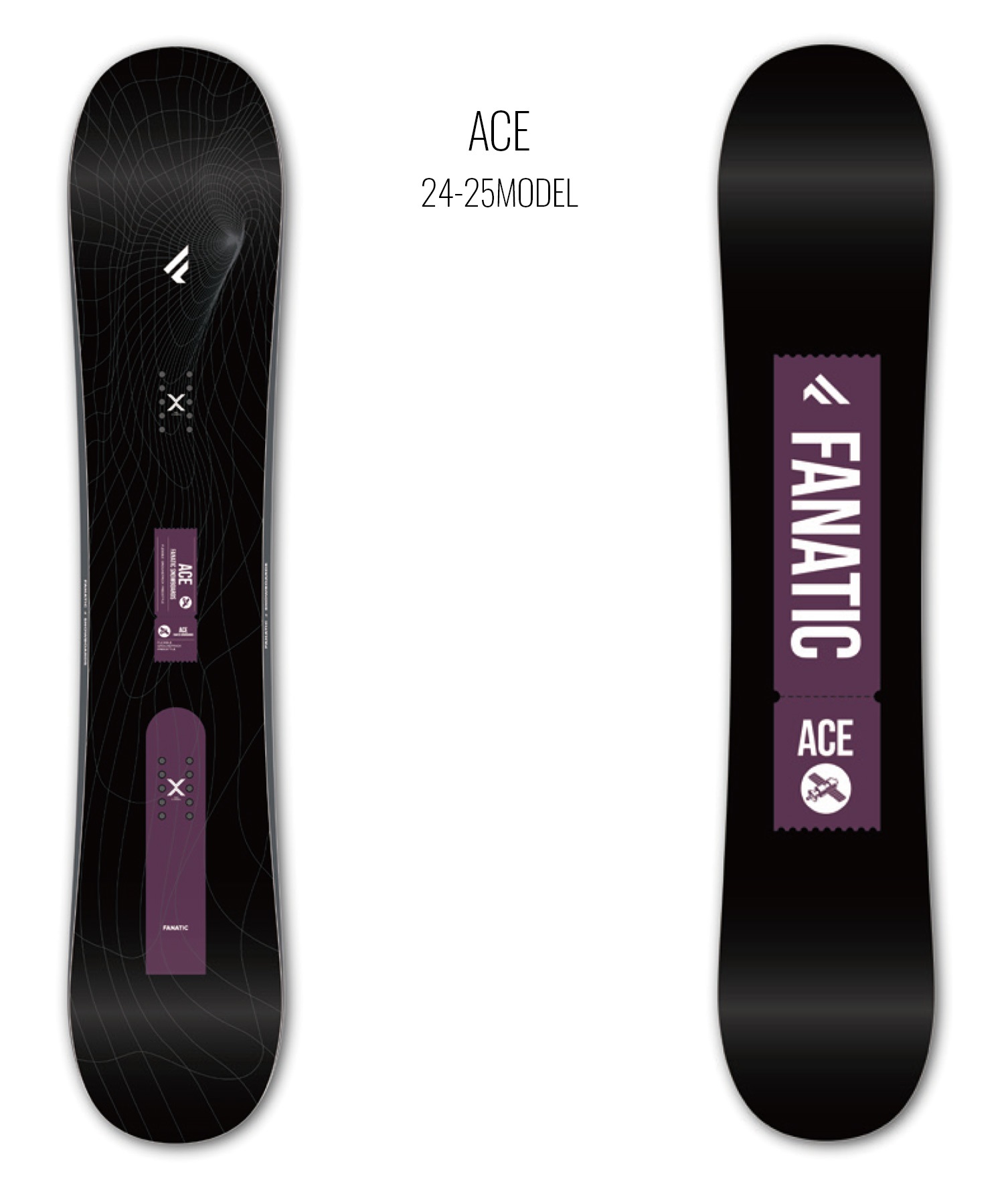 【早期購入】FANATIC ファナティック スノーボード 板 ユニセックス ACE ムラサキスポーツ 24-25モデル LL F19(BLACK-139cm)