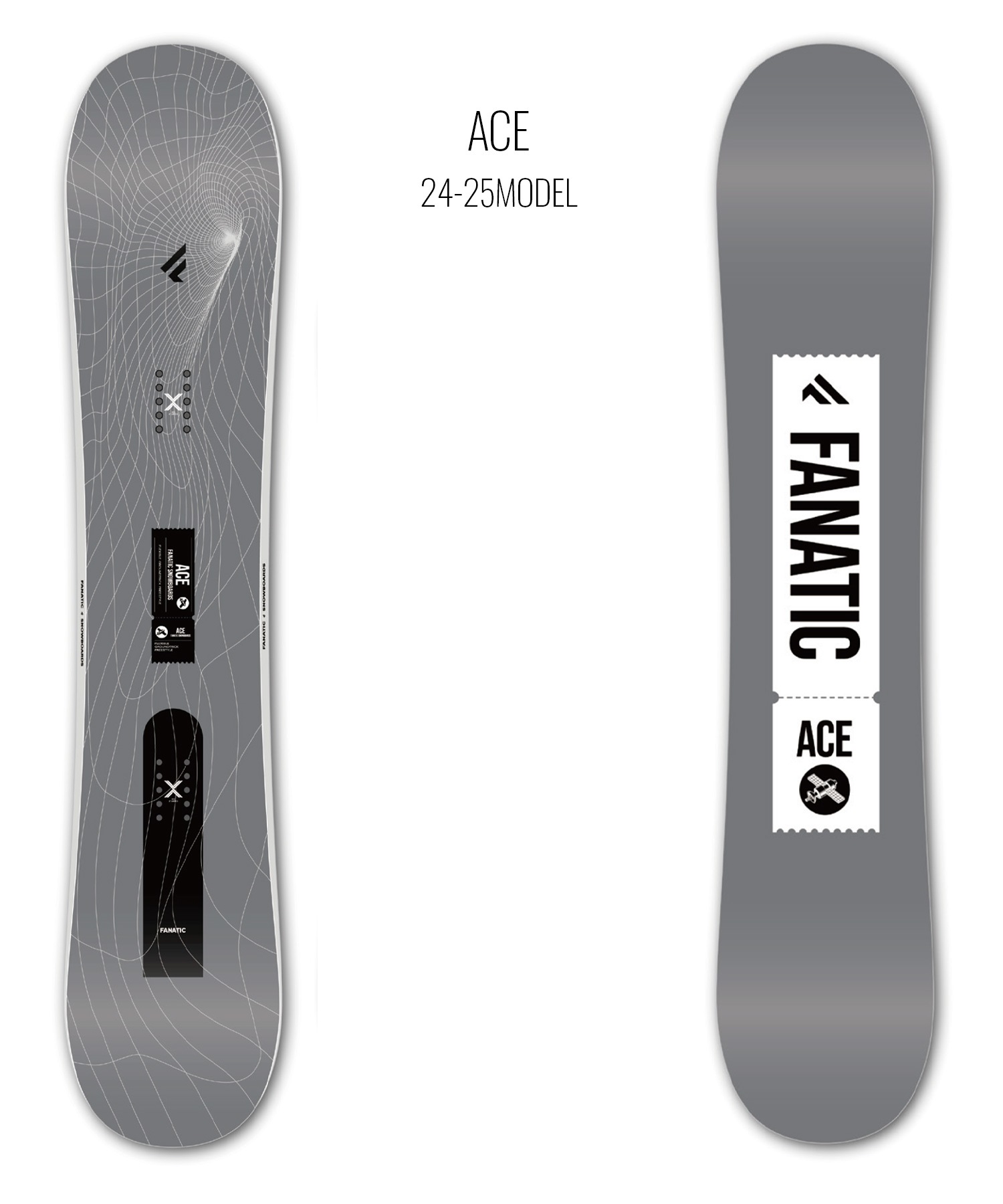 セットアイテム対象 FANATIC ファナティック スノーボード 板 ユニセックス ACE ムラサキスポーツ 24-25モデル LL F19(GREY-139cm)