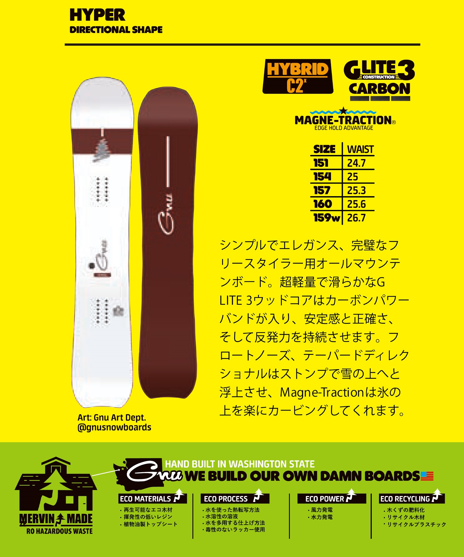 【早期購入】GNU グヌー スノーボード 板 メンズ HYPER ムラサキスポーツ 24-25モデル LL A26(BK-151cm)