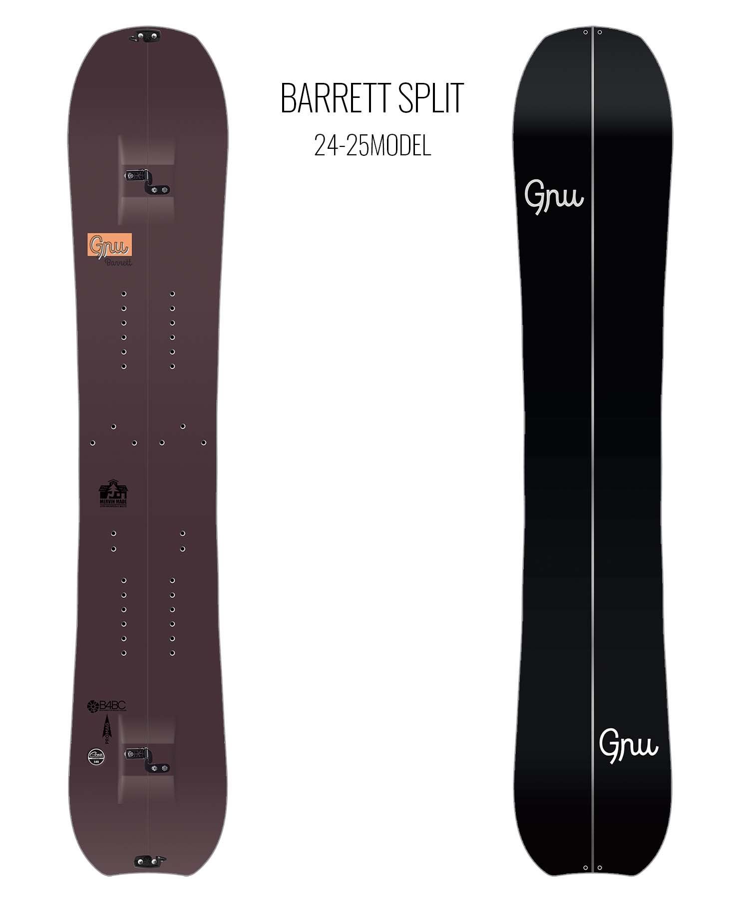 【早期購入】GNU グヌー スノーボード 板 レディース スプリットボード BARRETT SPLIT ムラサキスポーツ 24-25モデル LL A26(BK-149cm)