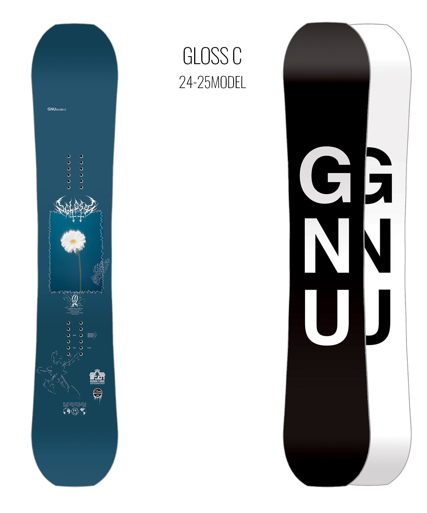 GNU グヌー スノーボード 板 レディース GLOSS C ムラサキスポーツ 24-25モデル LL K28(NAVY-136cm)