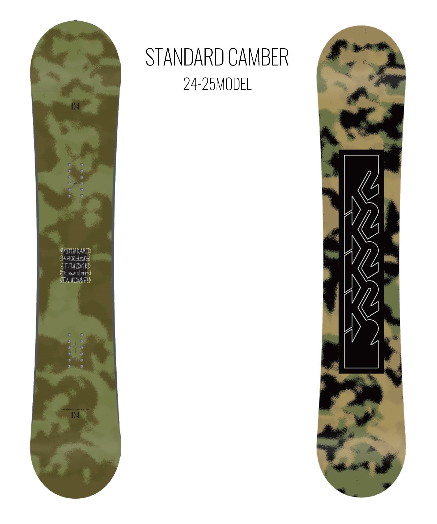 セットアイテム対象 K2 ケーツー スノーボード 板 メンズ STANDARD CAMBER ムラサキスポーツ 24-25モデル LL I5(ONECOLOR-147cm)