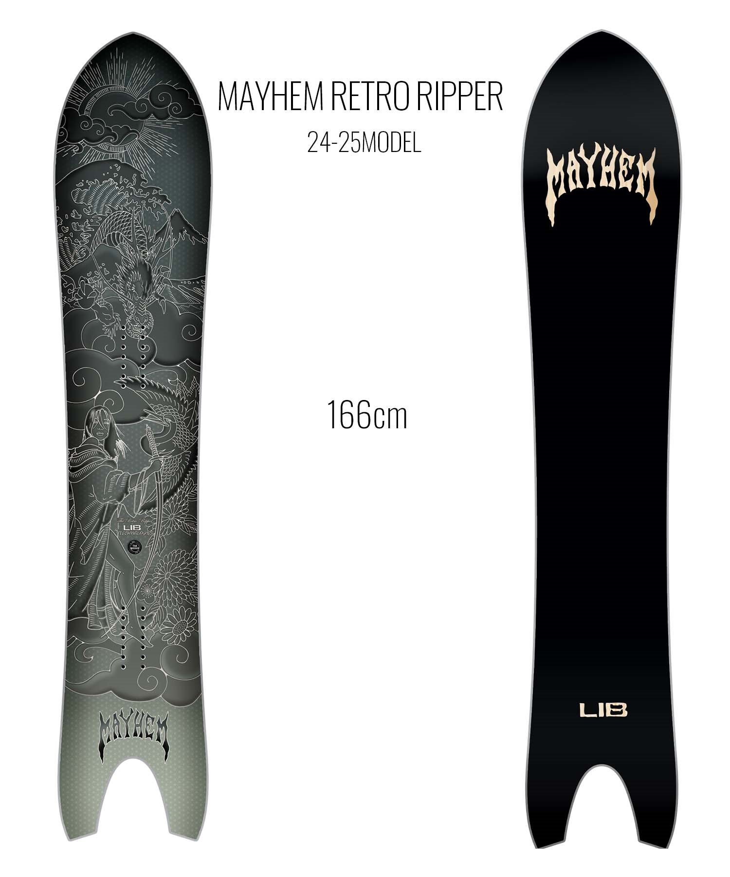 LIBTECH リブテック スノーボード 板 メンズ メイヘム MAYHEM RETRO RIPPER ムラサキスポーツ 24-25モデル LL A26(BK-156cm)