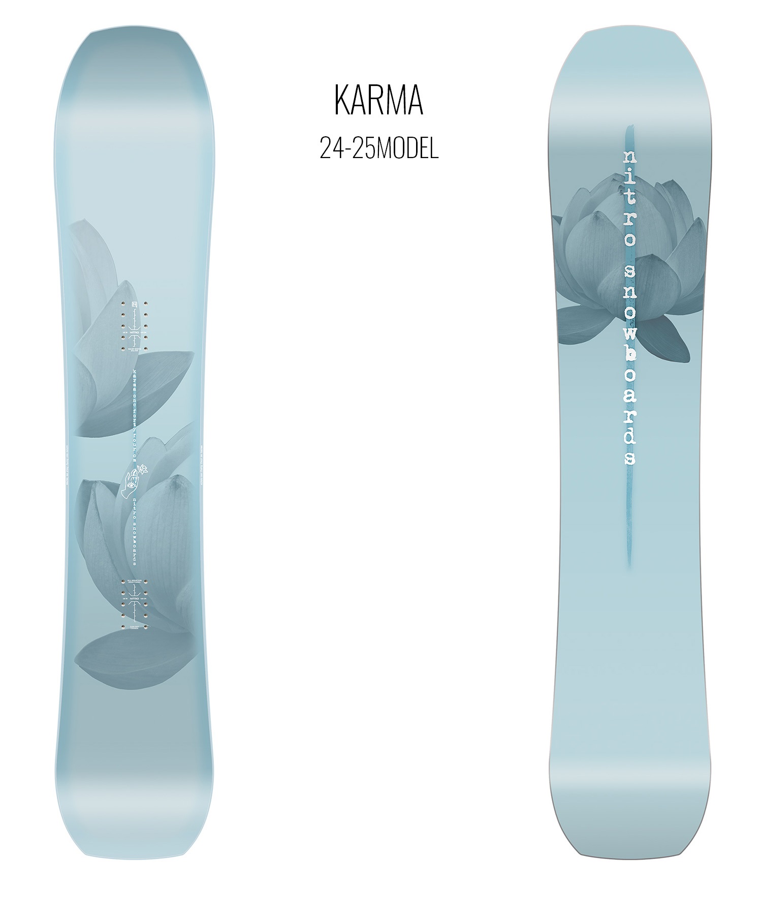 【早期購入】NITRO ナイトロ スノーボード 板 レディース KARMA ムラサキスポーツ 24-25モデル LL A26(ONECOLOR-144cm)