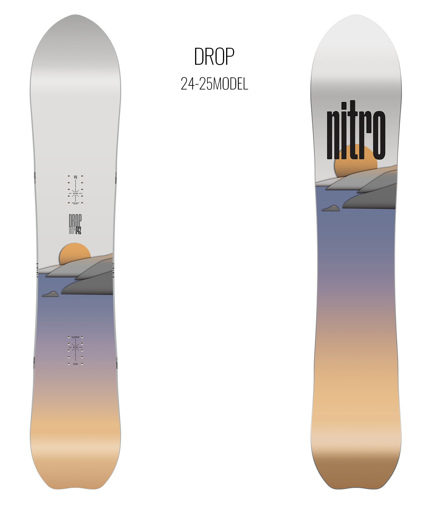 早期購入】NITRO ナイトロ スノーボード 板 レディース DROP ムラサキ 