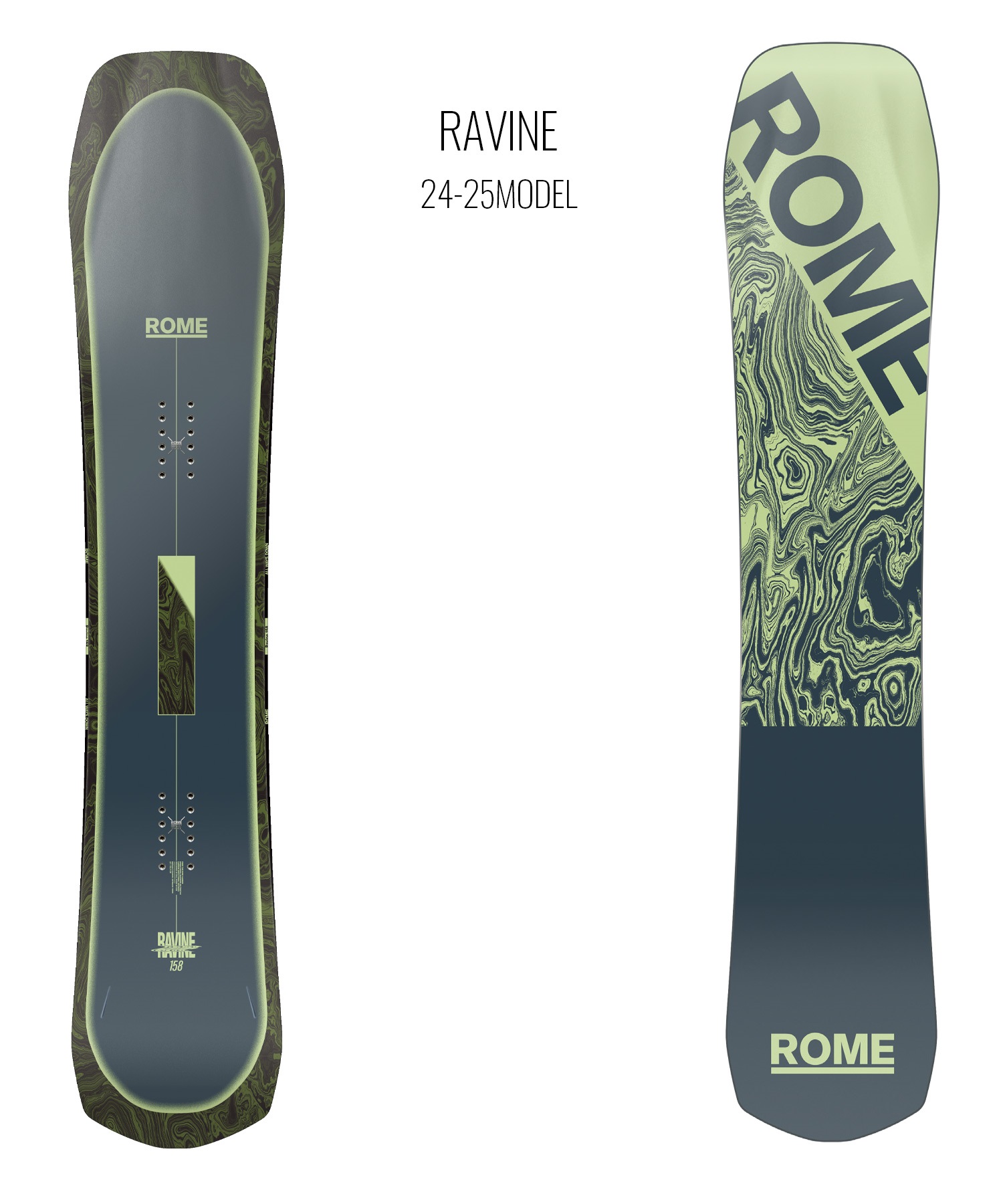 早期購入】ROME ローム スノーボード 板 メンズ RAVINE ムラサキ 