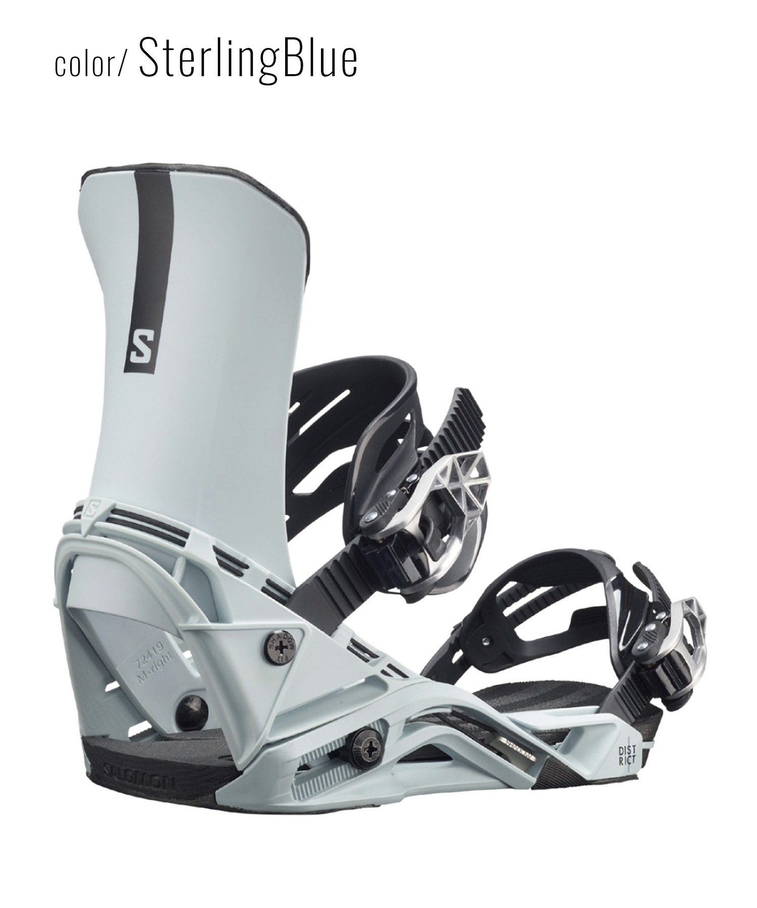 スノーボード バインディング メンズ SALOMON サロモン DISTRICT 23-24モデル ムラサキスポーツ KK C2(white-S)