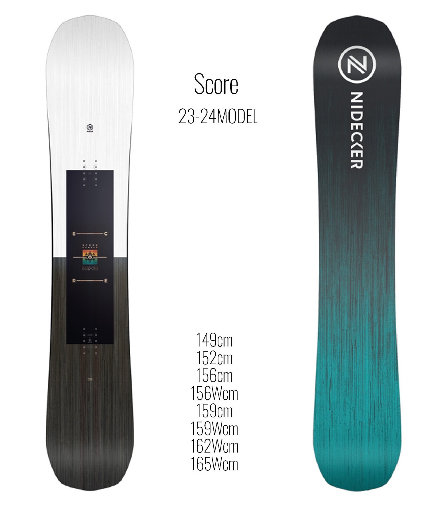 ☆スノーボード＋バインディング 2点セット NIDECKER ナイデッカー Score UNION ユニオン FLITE PRO 23-24モデル ムラサキスポーツ(165Wcm-WHITE-S)