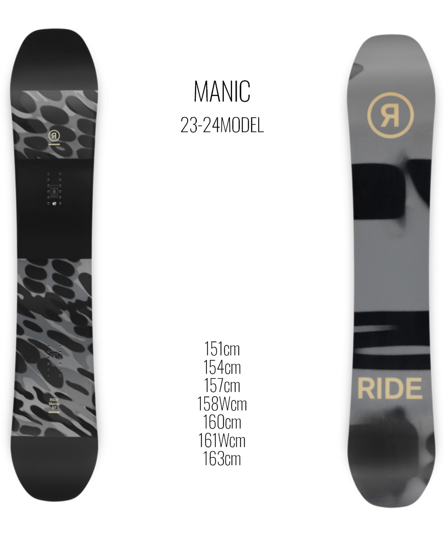 ☆スノーボード＋バインディング 2点セット RIDE ライド MANIC BENT METAL ベントメタル BOLT 23-24モデル ムラサキスポーツ(163cm-WHITE-S)