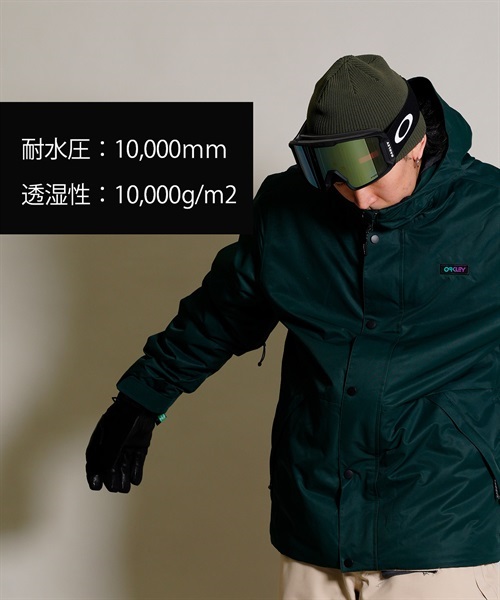 スノーボード ウェア ジャケット ユニセックス OAKLEY オークリー FOA402345 23-24モデル ムラサキスポーツ KK A20(GREEN-XS)