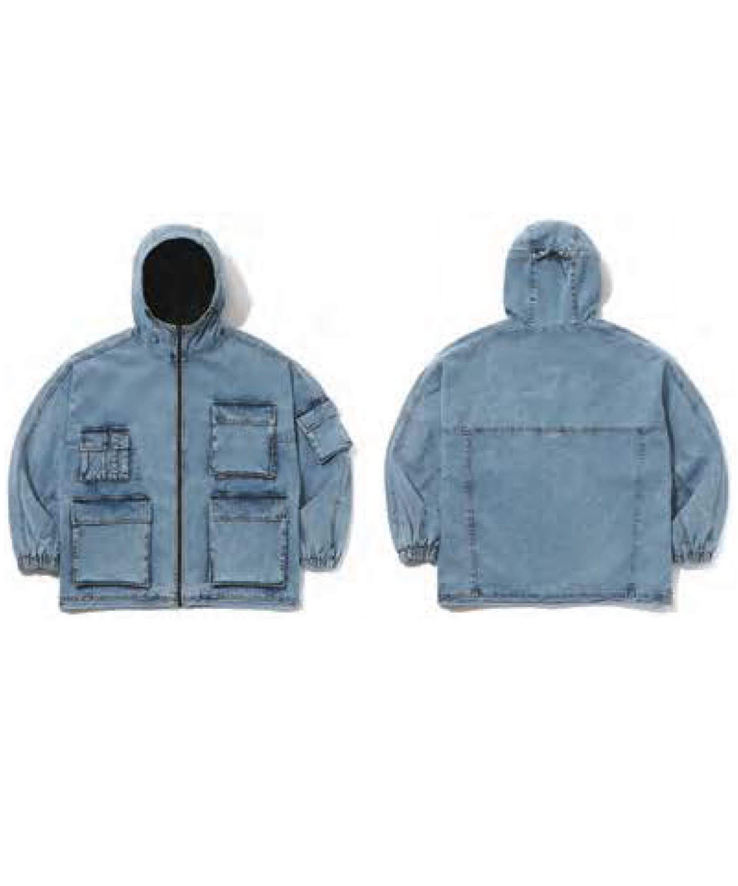 BSRABBIT ビーエスラビット スノーボード ウェア ジャケット ユニセックス DSXBS WAX REAL DENIM 5 POCKET HOODED 24-25(VBL-M)