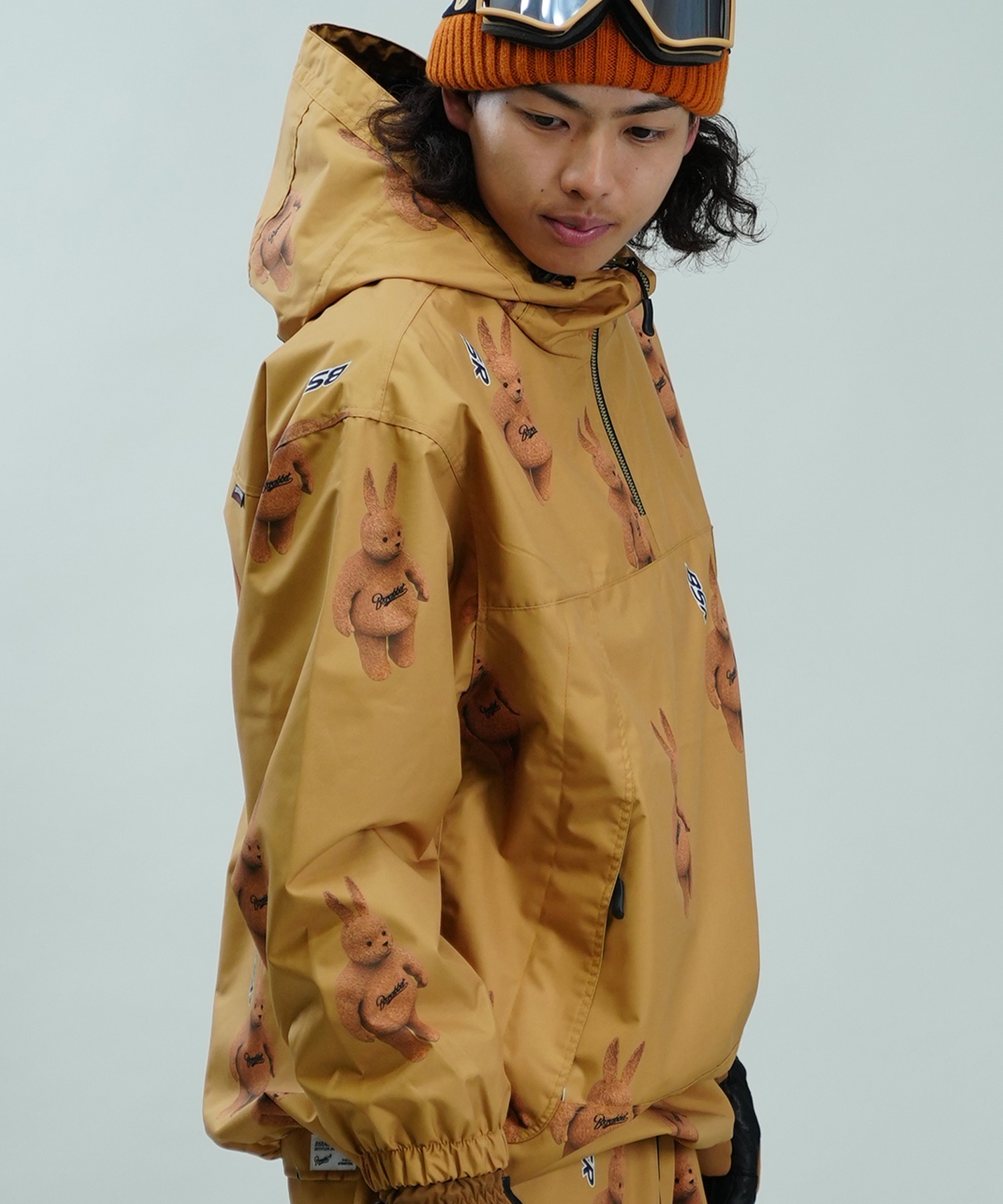 BSRABBIT ビーエスラビット スノーボード ウェア ジャケット ユニセックス 3D BEARRABBIT HOODED ANORAK  JACKET 24-25モデル スノーボードジャケット｜ムラサキスポーツオンラインストア 通販