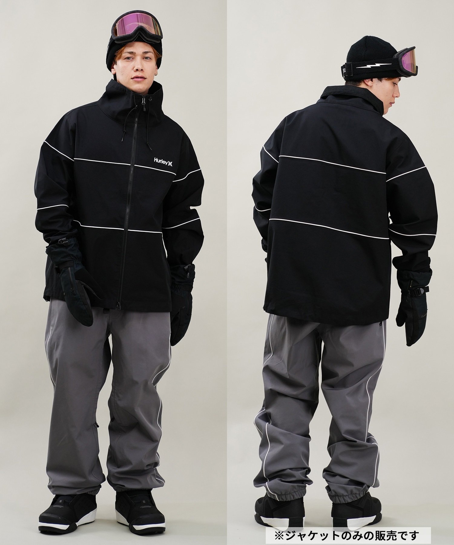 HURLEY ハーレー スノーボード ウェア ジャケット ユニセックス HBC SNOW TRACK JK ムラサキスポーツ 24-25モデル LL I20(BLK-S)