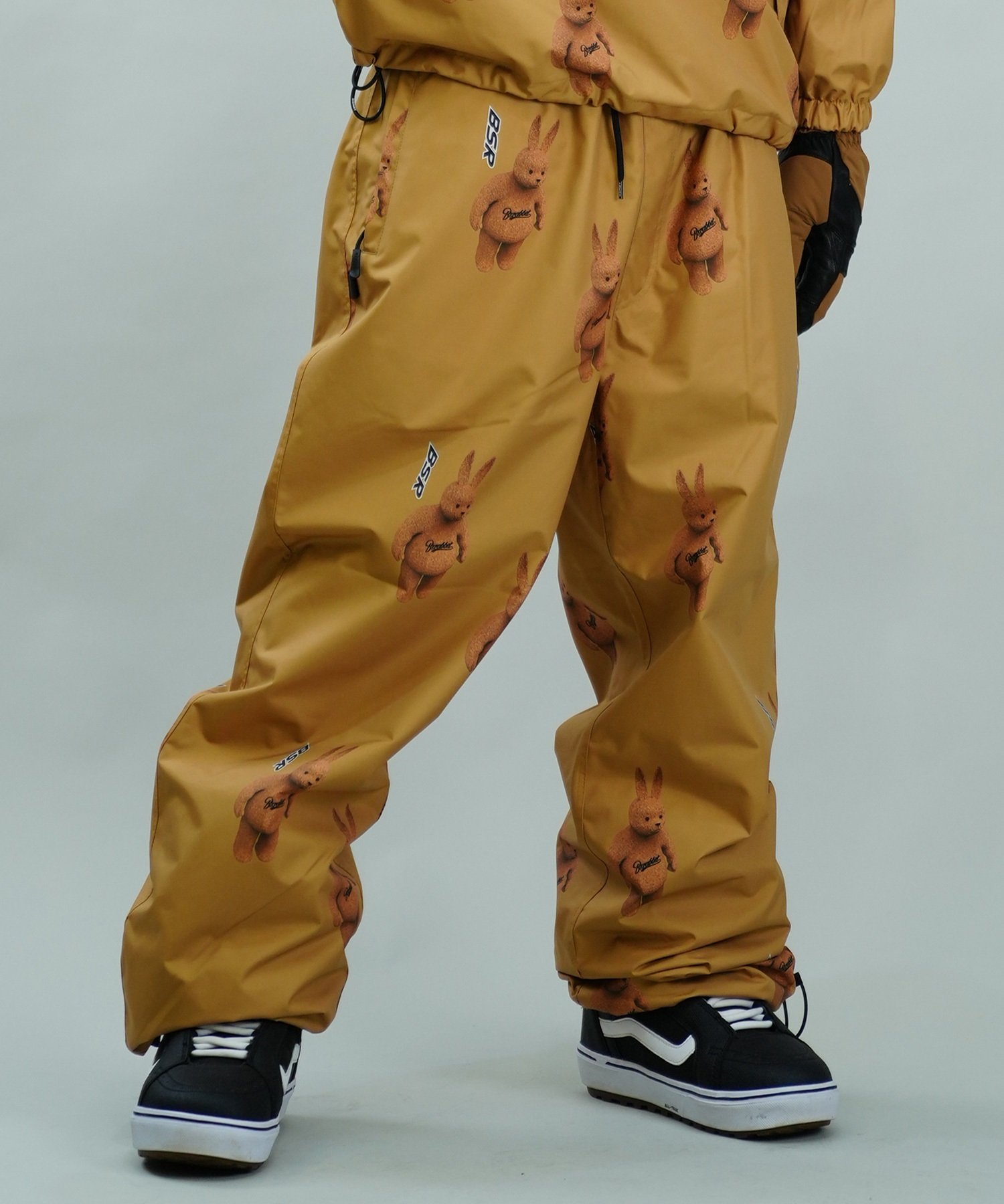 BSRABBIT ビーエスラビット スノーボード ウェア パンツ ユニセックス 3D BEARRABBIT WIDE TRACK PANTS 24-25モデル(BR-S)