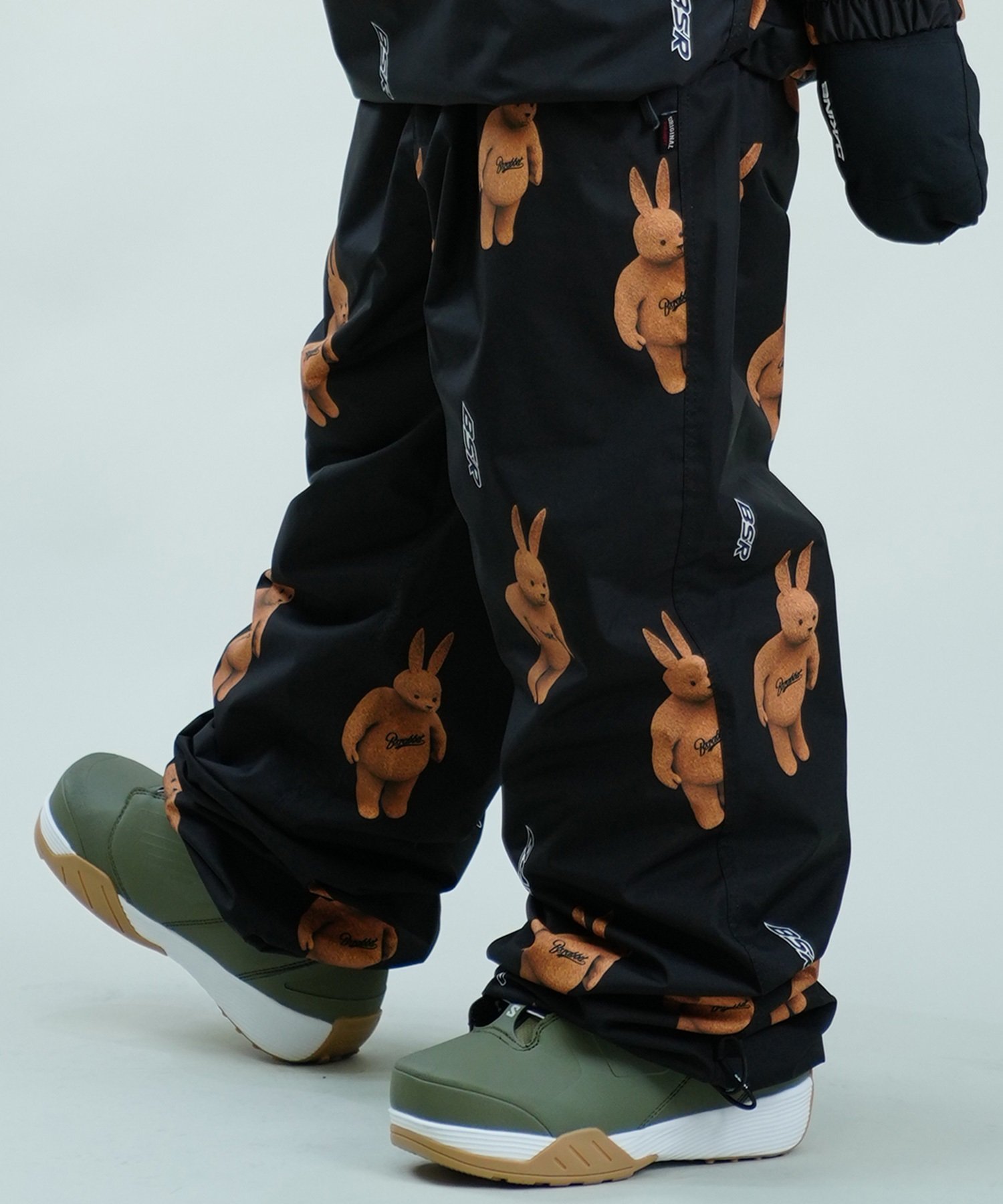 BSRABBIT ビーエスラビット スノーボード ウェア パンツ ユニセックス 3D BEARRABBIT WIDE TRACK PANTS 24-25モデル(BR-S)