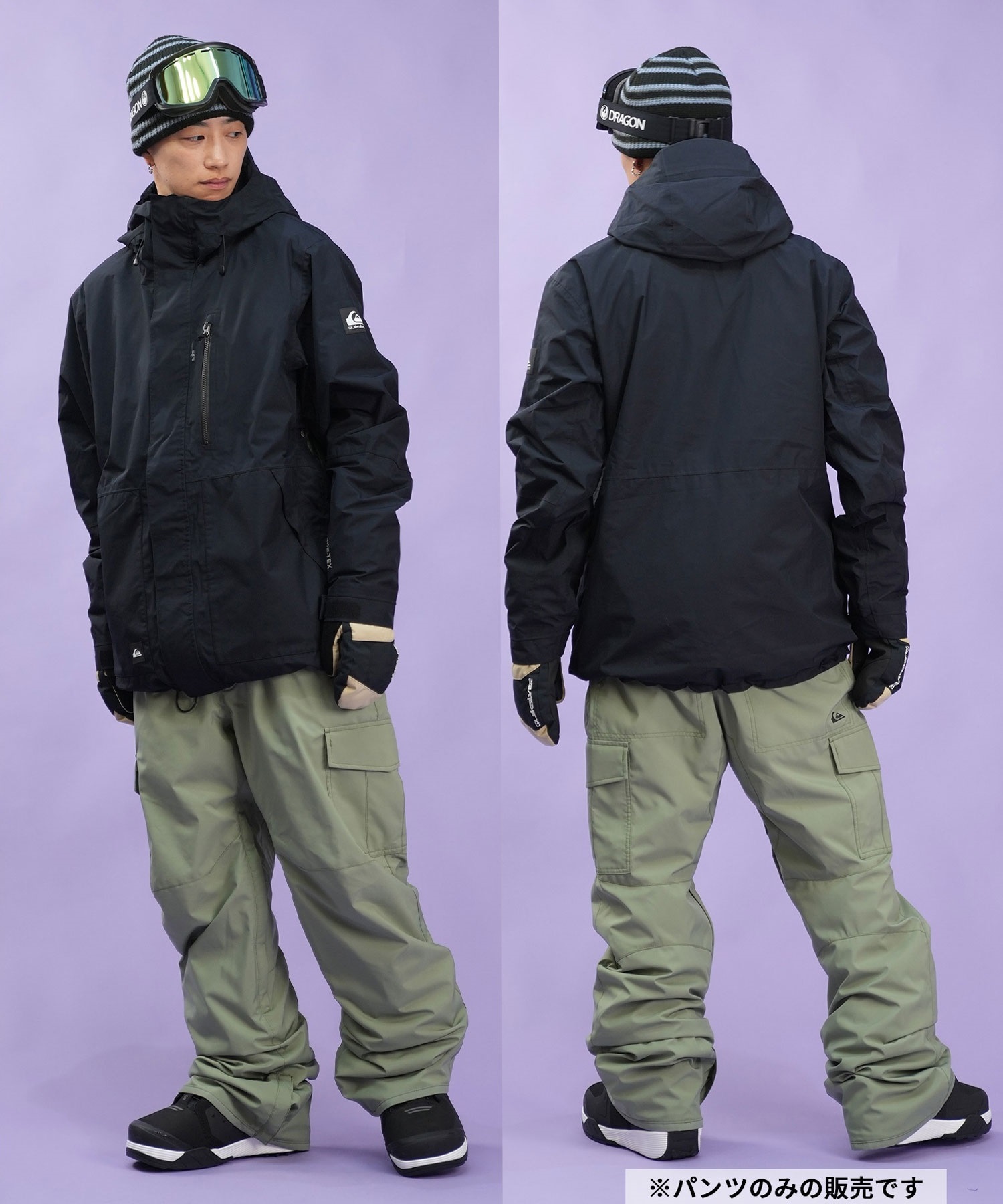 QUIKSILVER クイックシルバー スノーボード ウェア パンツ ユニセックス PORTER GAITER NP PT ムラサキスポーツ 24-25モデル LX H1(KVJ0-S)