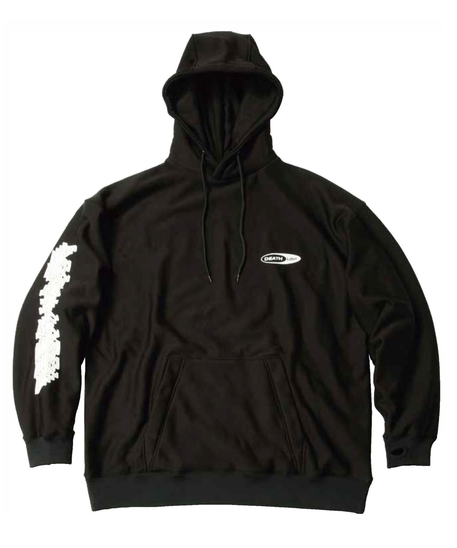 スノーボード ウェア インナー ユニセックス DEATHLABEL デスレーベル BONDED HOODIE SMALLLOGO 23-24モデル KK I21(BLACK-M)