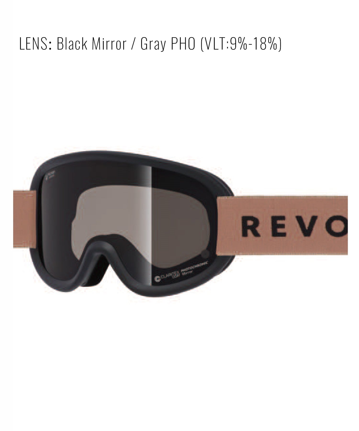 REVOLT リボルト スノーボード ゴーグル ユニセックス 調光レンズ 平面レンズ SUPER LIGHT FRAME R25MBK ムラサキスポーツ 24-25モデル LL J17(BGP-ONESIZE)