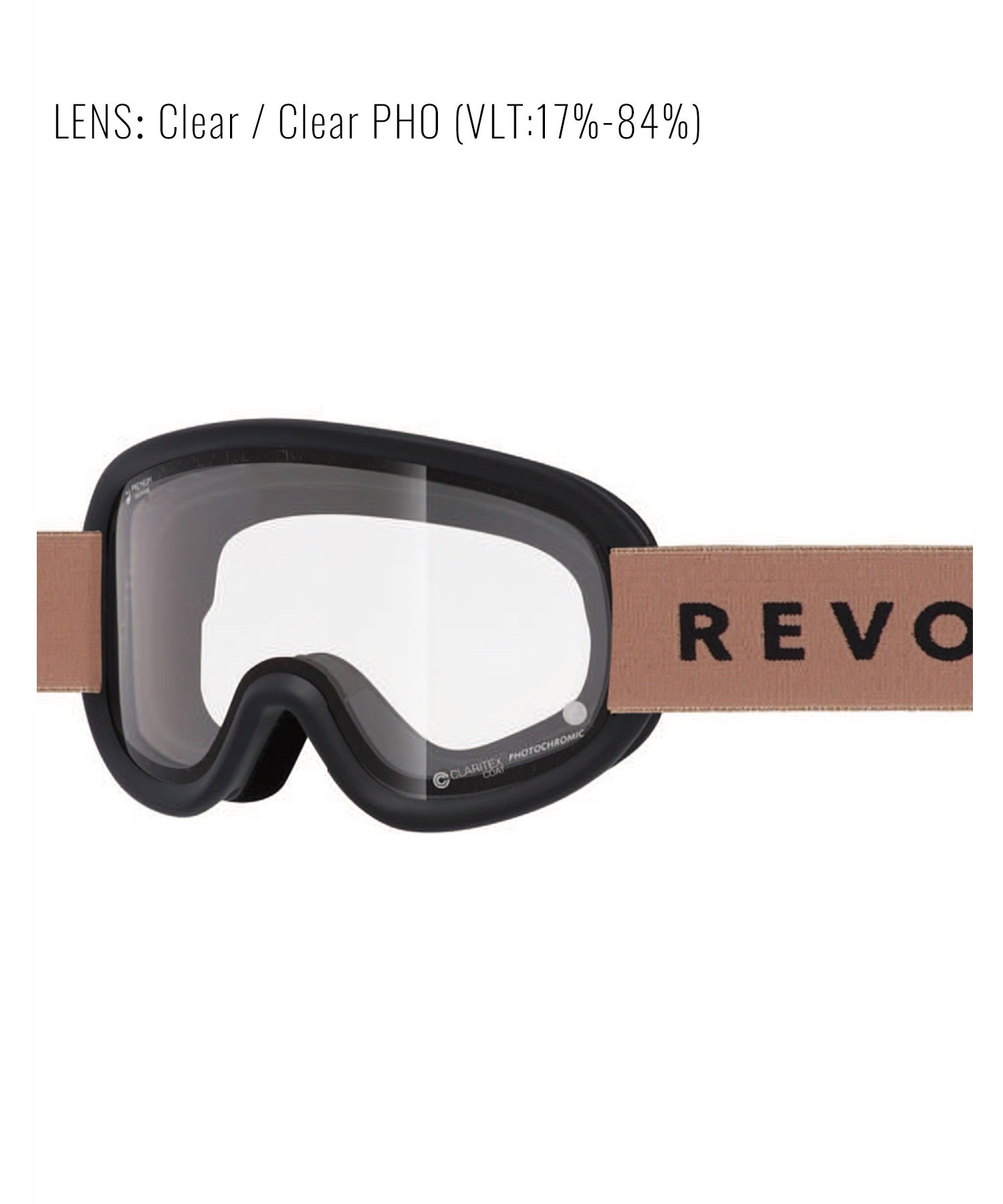 REVOLT リボルト スノーボード ゴーグル ユニセックス 調光レンズ 平面レンズ SUPER LIGHT FRAME R25MBK ムラサキスポーツ 24-25モデル LL J17(BGP-ONESIZE)