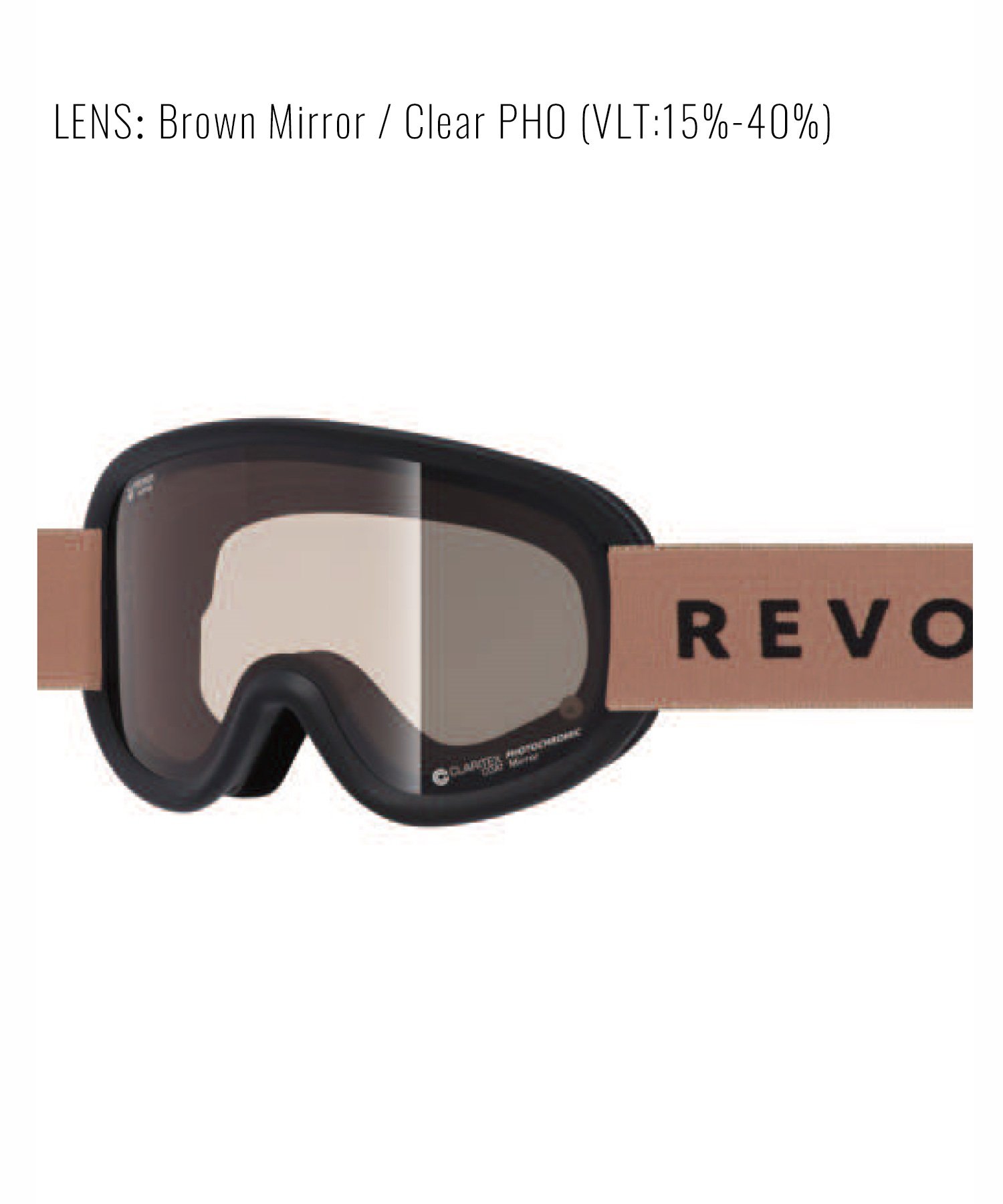 REVOLT リボルト スノーボード ゴーグル ユニセックス 調光レンズ 平面レンズ SUPER LIGHT FRAME R25MBK ムラサキスポーツ 24-25モデル LL J17(BGP-ONESIZE)