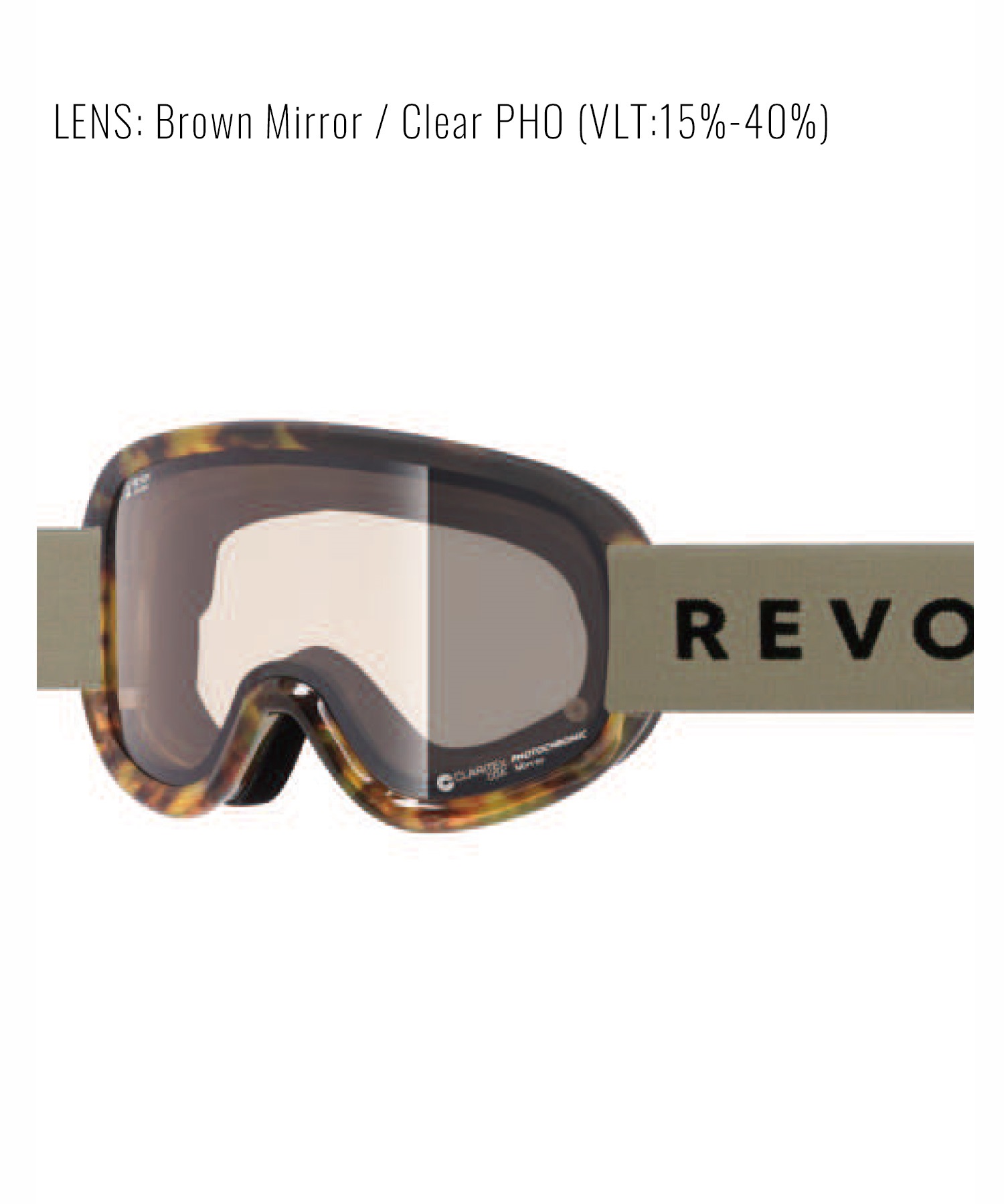 REVOLT リボルト スノーボード ゴーグル ユニセックス 調光レンズ 平面レンズ SUPER LIGHT FRAME R25TOR ムラサキスポーツ 24-25モデル LL J17(BGP-ONESIZE)