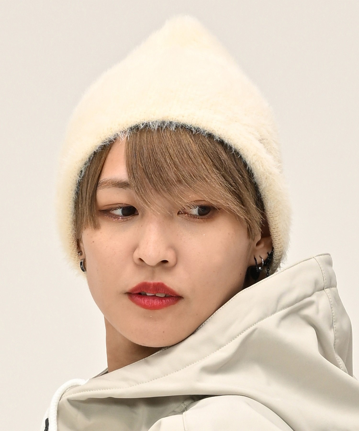 スノーボード ビーニー レディース 6KNOT シックスノット SHAGGY BEANIE 6KKC0101 ムラサキスポーツ 23-24モデル KX L15(GRAY-ONESIZE)