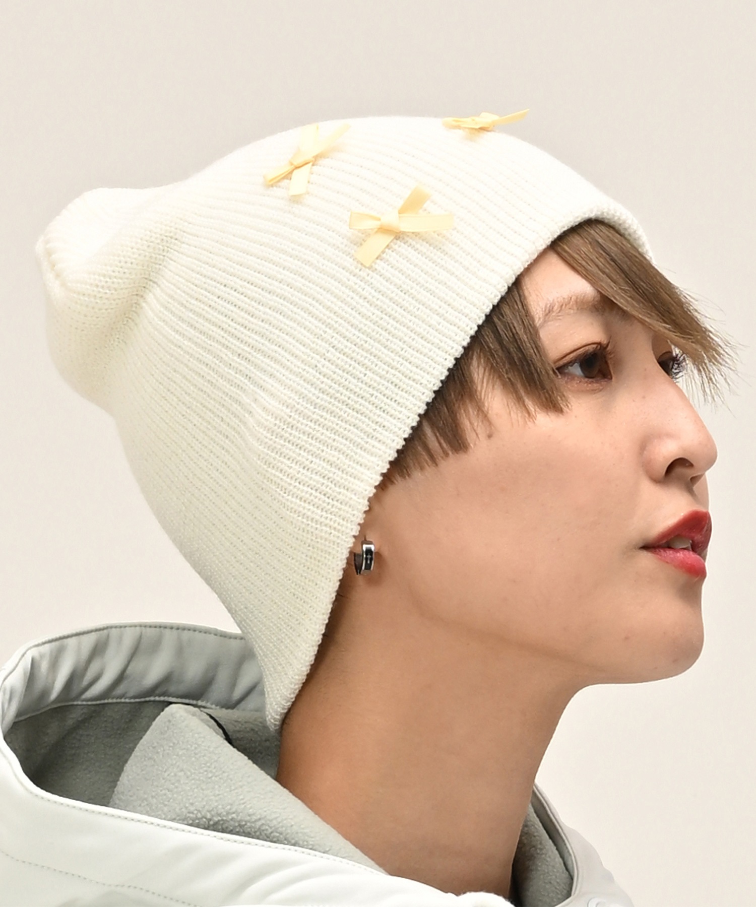 スノーボード ビーニー レディース 6KNOT シックスノット MINI BOW BEANIE 6KKC0201 ムラサキスポーツ 23-24モデル KX L15(NR/CH-ONESIZE)