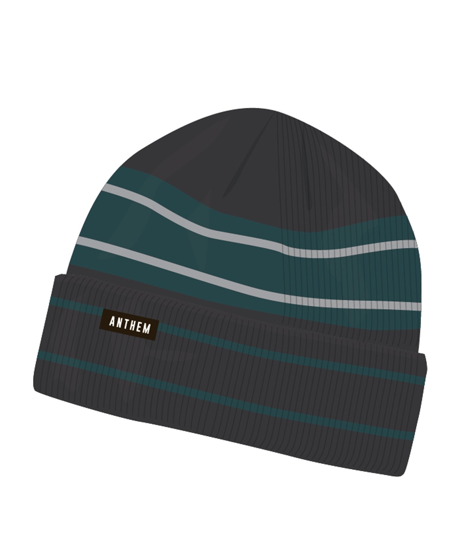 スノーボード ビーニー ユニセックス ANTHEM アンセム BORDER BEANIE 23-24モデル ムラサキスポーツ KX J27(BLACK-ONESIZE)