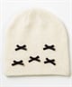 6KNOT シックスノット スノーボード ビーニー レディース ニット帽 MINI BOW BEANIE ムラサキスポーツ 24-25モデル LX J24(BKWH-ONESIZE)